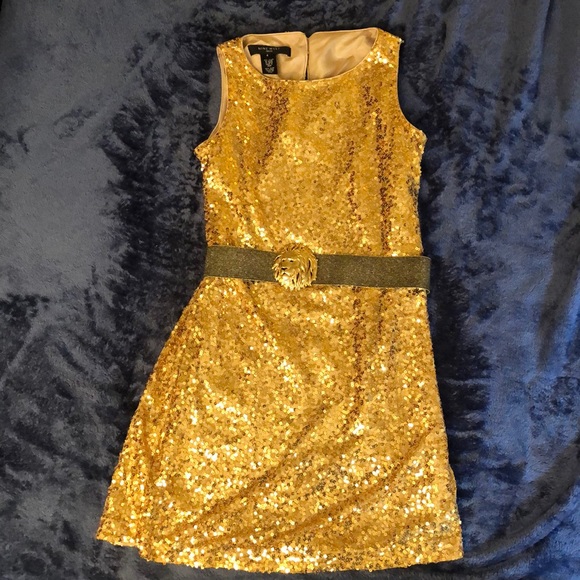 Nine West gold sequin holiday party dress - Picture 2 of 4